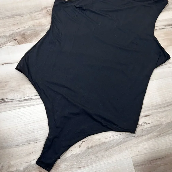 PUMIEY Women’s Black High Neck Sleeveless Bodysuit 2XL Stretch Thong Capsule - Picture 6 of 9